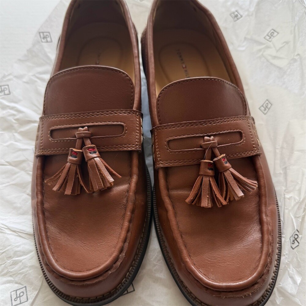 Tommy Hilfiger Sosmo Men's Tassel Loafer Slip-On Dress Shoes Brown